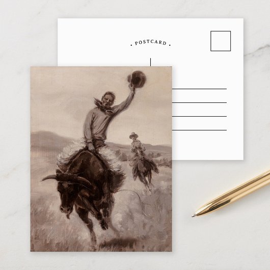 Riding a Bull | Elling William Gollings ポストカード