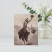 Riding a Bull | Elling William Gollings ポストカード (スタンド正面)