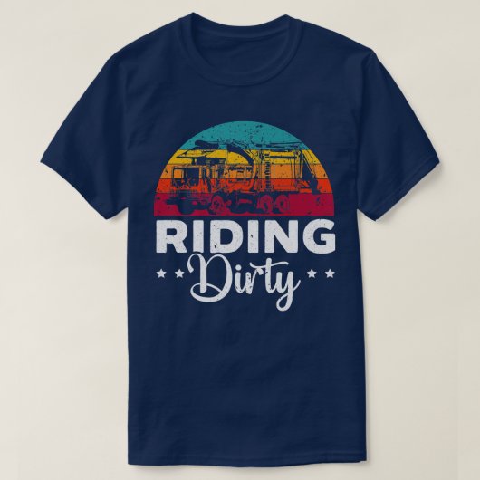Riding Dirty Garbage Truck Trash Collector Recycli Tシャツ (デザイン正面)