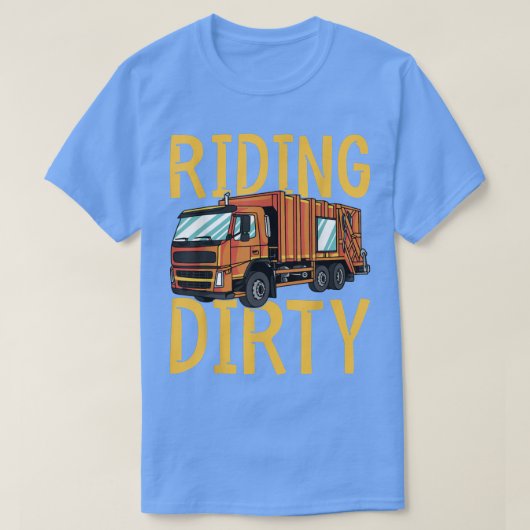 Riding Dirty - Trash Garbage Kids City Trash Truck Tシャツ (デザイン正面)