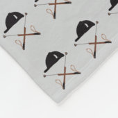 Riding helmet and crops clock フリースブランケット (角)