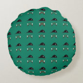Riding helmet and crops Throw Pillow ラウンドクッション (裏面)