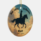 Riding in Heaven Personalized Christmas Ornament セラミックオーナメント (右)