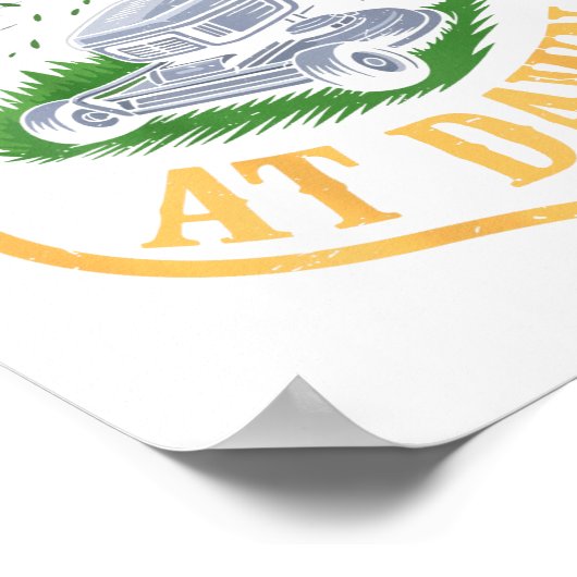 Riding Lawn Mower We Ride At Dawn Funny Lawn Mowin ポスター (角)