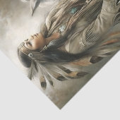 Riding Native Woman & White Horse Decoupage 薄葉紙 (詳細)