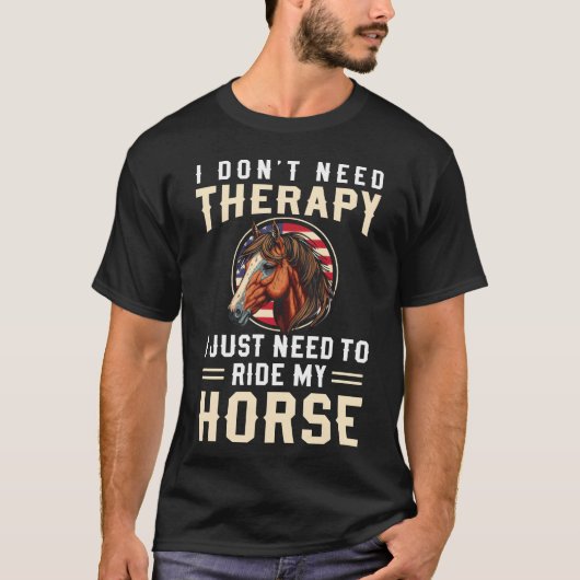 Riding Rider Horse Girl Show Jumping retro Tシャツ (正面)