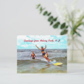 Riding the Surf, Asbury Park, NJヴィンテージ ポストカード (スタンド正面)