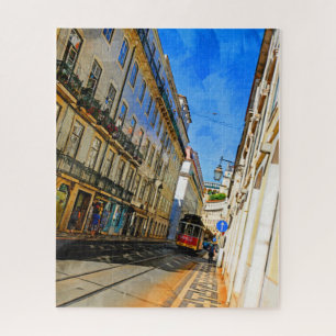 Riding the Tram- Lisbon, Portugal Puzzle ジグソーパズル