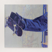 Riding the Wheels - Skateboarder ジグソーパズル (横)