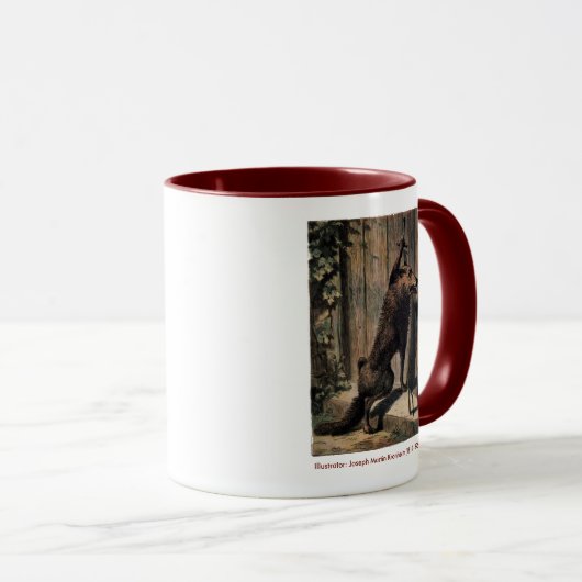 RidingHoodおばあちゃんのドアで マグカップ (正面右)