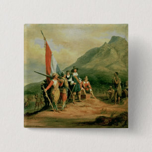 Riebeeck 1月vanの着陸 缶バッジ