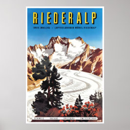 Riederalp Art Switzerland Travel Poster Swiss Ski ポスター