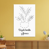 Riégate bonito I Lienzo vertical キャンバスプリント (インサイチュ (リビング))