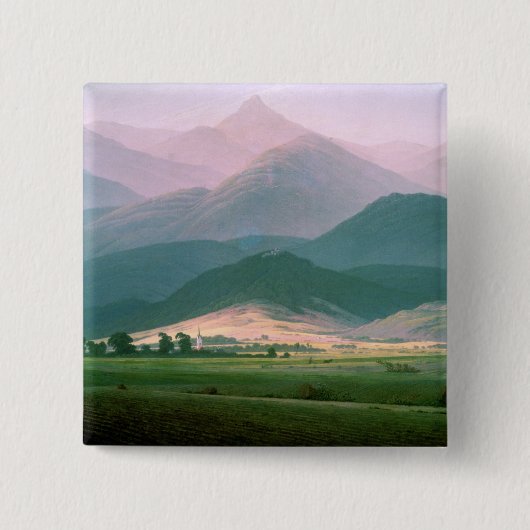 Riesengebirgeの景色、1810-11年 缶バッジ (正面)