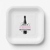 Riesling For Everything Funny Winery Party ペーパープレート (正面)
