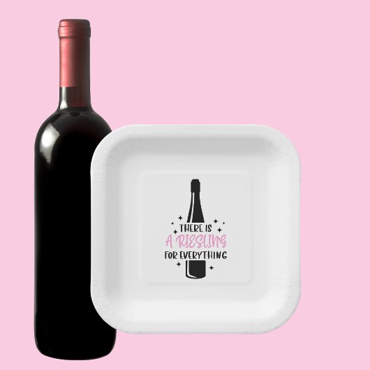 Riesling For Everything Funny Winery Party ペーパープレート