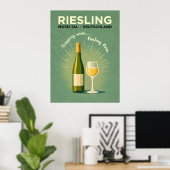 Riesling Green Vintage Travel ポスター (ホームオフィス)