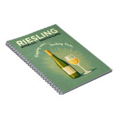 Riesling Moseltal Deutschland Vintage Travel Art ノートブック (右側)
