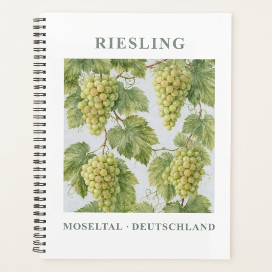 Riesling Moseltal Deutschland Vintage Travel Art プランナー手帳 (正面)