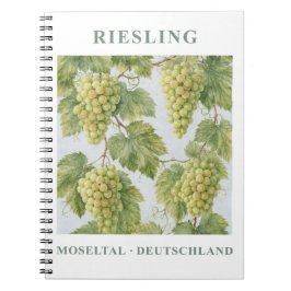 Riesling Moseltal Germany Vintage Travel Art ノートブック