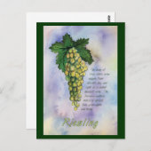 Riesling White Wine Grapes Postcard ポストカード (正面/裏面)