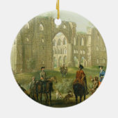 Rievaulxの大修道院、c.1の台なしによって休止しているライダー セラミックオーナメント (裏面)