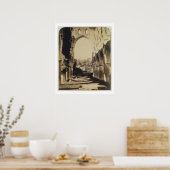 Rievaulx Abbey, North Yorkshire, 1854 （セピア写真） ポスター (キッチン)