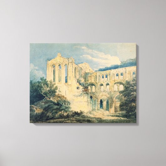 Rievaulx Abbey, Yorkshire, 1798 (w/c) キャンバスプリント (正面)