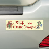 RIFF音楽ドラゴン バンパーステッカー (車上)