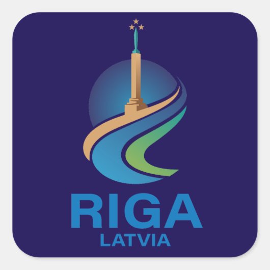 Riga Latvia スクエアシール (正面)