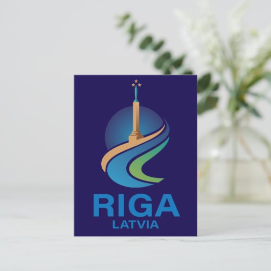 Riga Latvia ポストカード (スタンド正面)