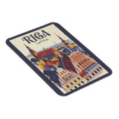 Riga Latvia Illustration Travel Art Vintage マグネット (右側)