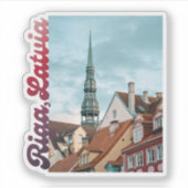 Riga Old Town photo, Latvia souvenir, laptop シール (正面)