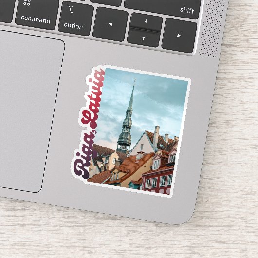 Riga Old Town photo, Latvia souvenir, laptop シール (詳細)