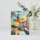 Riga, perle de la Baltique, aux mille couleurs ポストカード (スタンド正面)