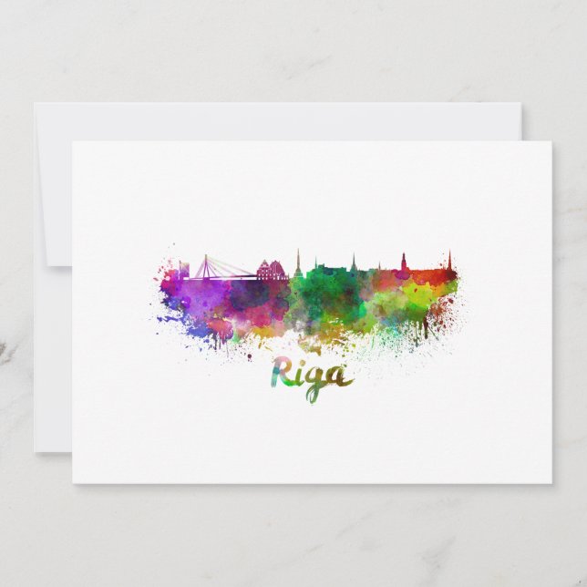 Riga skyline in watercolor (正面)