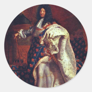 Rigaud Hy著フランスのなの王ルイ14世のポートレート ラウンドシール