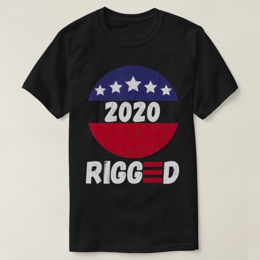 Rigged 2020  Voter Suppression Fraud Liberal Logo  Tシャツ (デザイン正面)