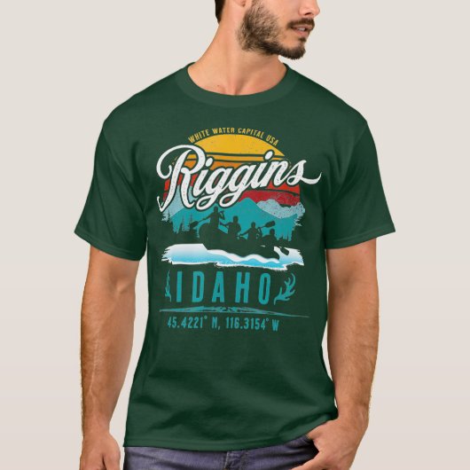 Riggins Idaho River Rafting White Water Capital Tシャツ (正面)