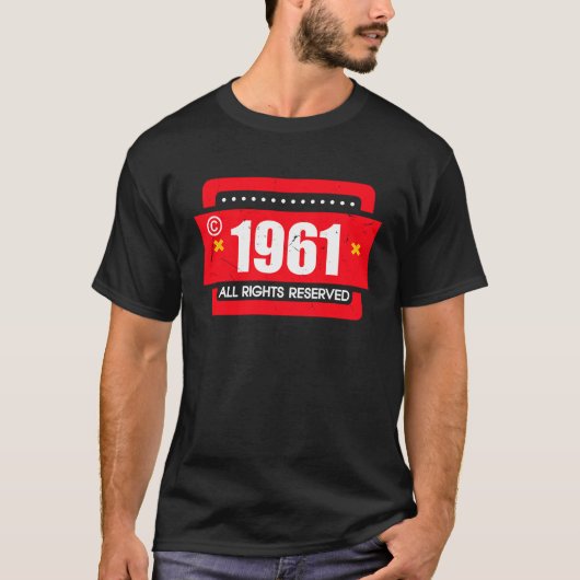 right 1961 All Rights Reserve Tシャツ (正面)