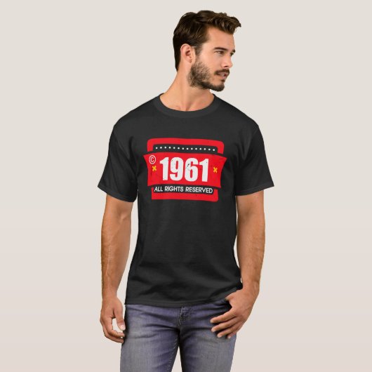 right 1961 All Rights Reserve Tシャツ (正面フル)