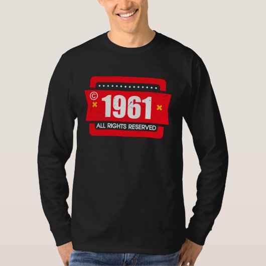 right 1961 All Rights Reserve Tシャツ (正面)