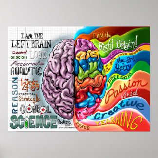 Right Brain Left Brain Poster ポスター