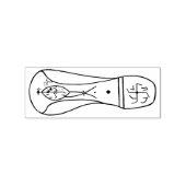 Right Footprint of extraterrestrial rubber stamp ラバースタンプ (インプリント)