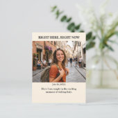 Right Here Right Now Custom Photo Postcard ポストカード (スタンド正面)
