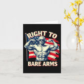 Right To Bare Arms George Washington Bodybuilder G カード (黄色い花)
