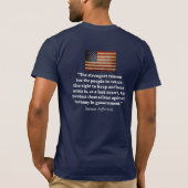 Right To Bear Arms - Thomas Jefferson引用文 Tシャツ (裏面)