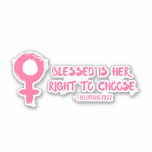 Right to Choose Verse Feminist Vinyl Carデカール シール
