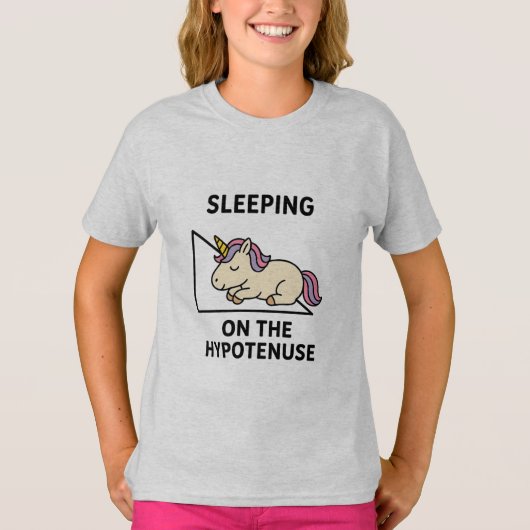 Right Triangle & a Unicorn Sleeping  Tシャツ (正面)