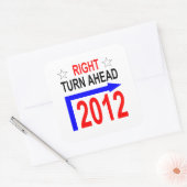RIGHT TURN AHEAD 2012_sticker スクエアシール (封筒)